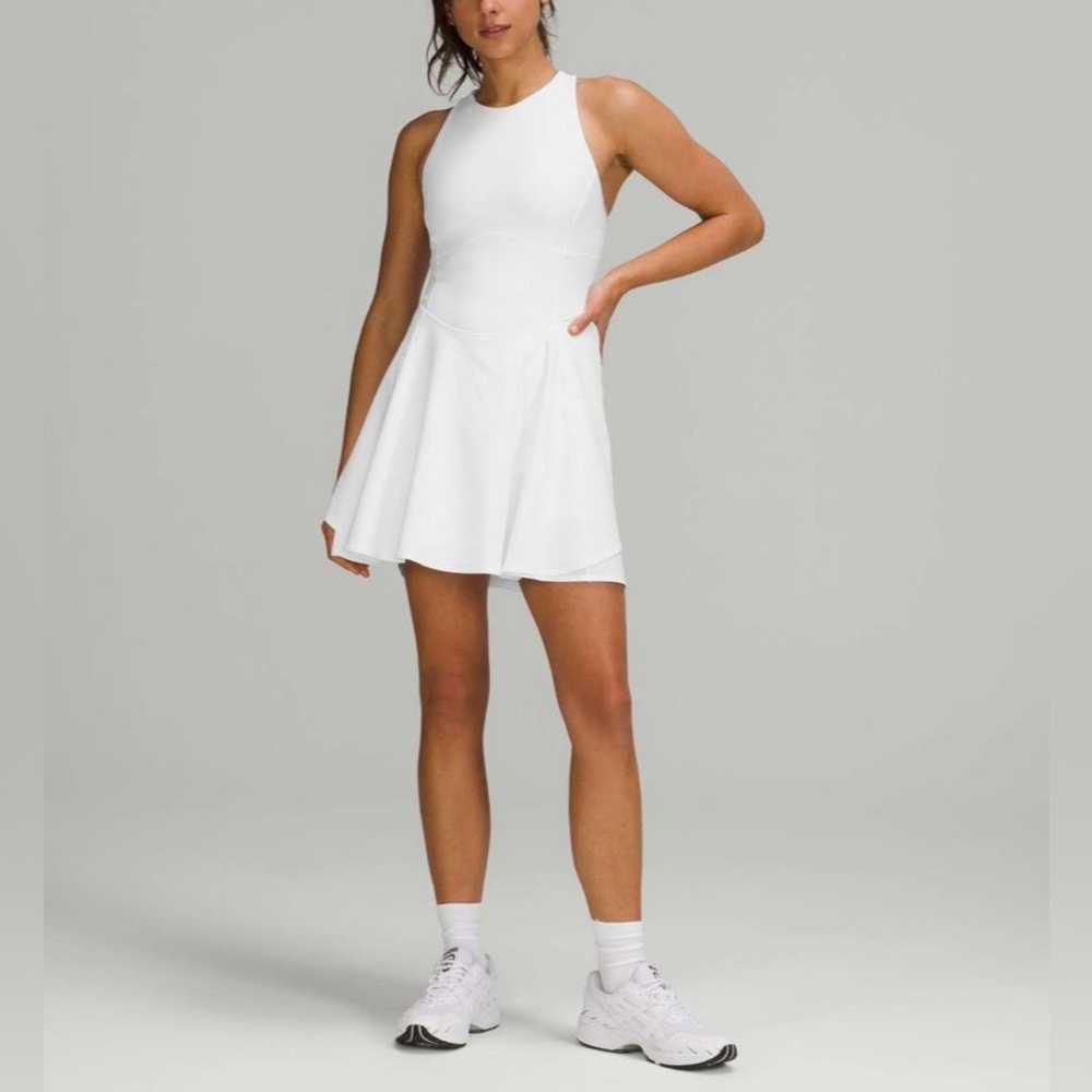 Lululemon Court Crush Dress White Tennis Golf Pickleball NWT Size 6 - Picture 2 of 9